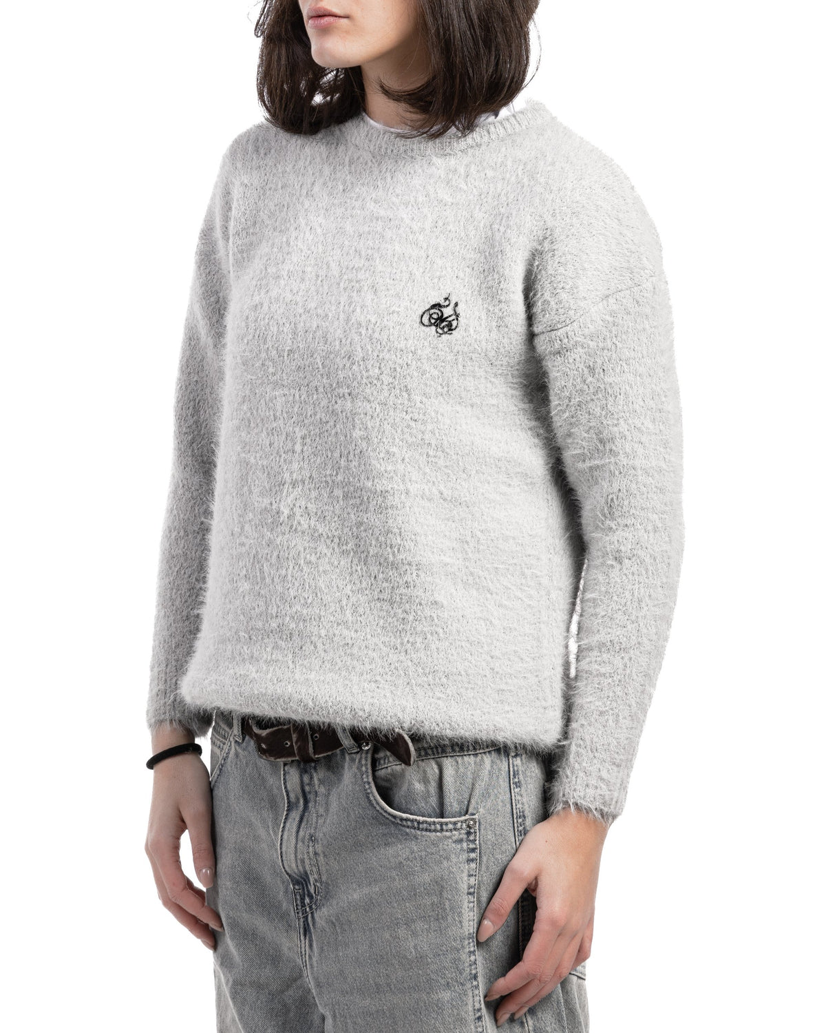 MOHAIR LIGHT GREY SWEATER