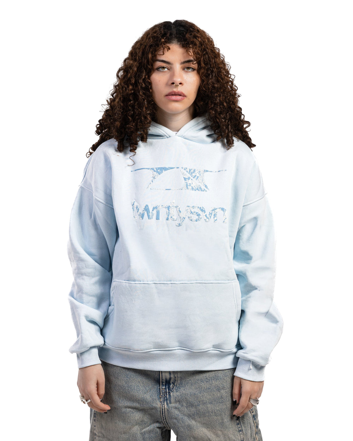 BABY BLUE CAMO TS HOODIE