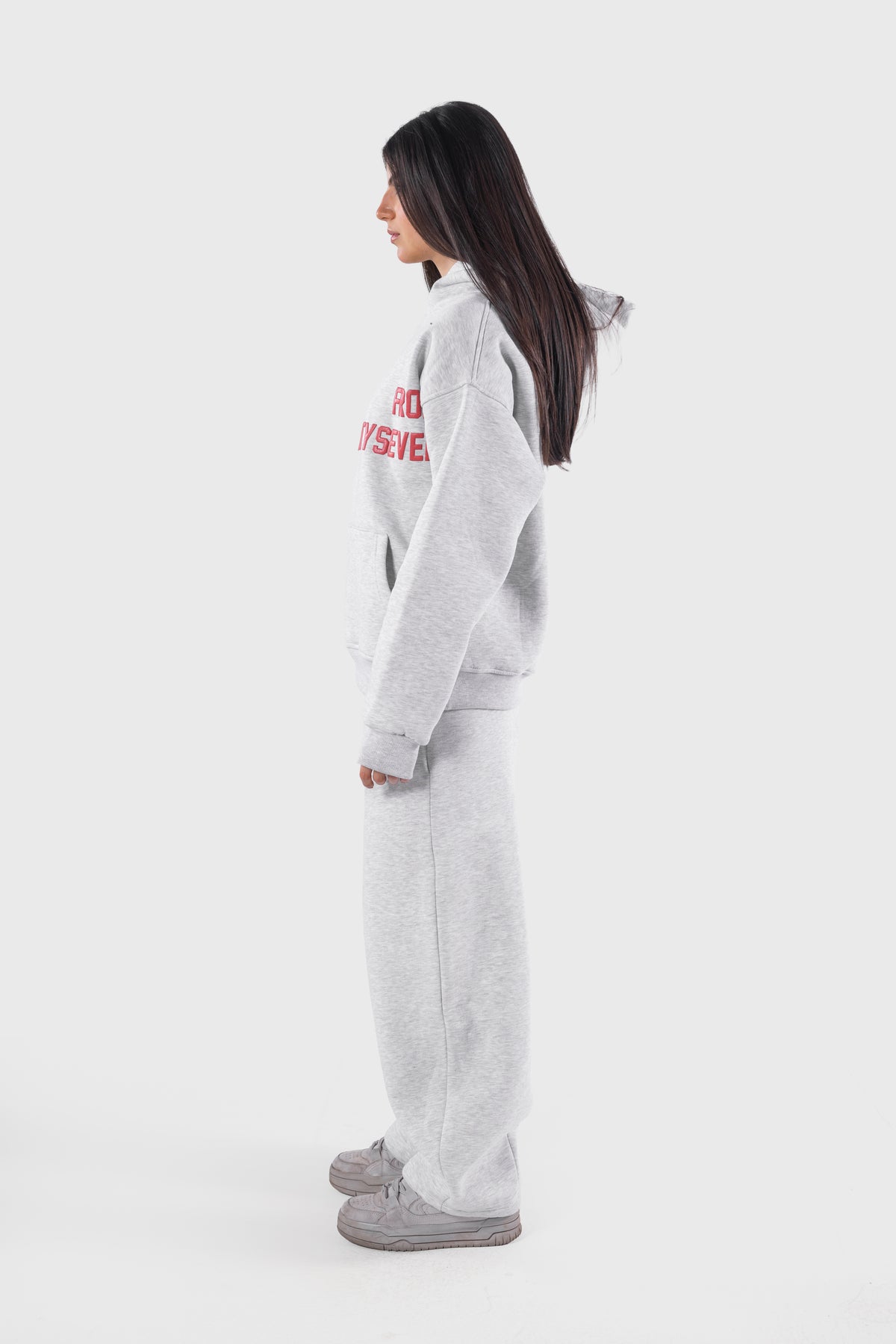 LIGHT GREY FOLDED SWEATPANTS