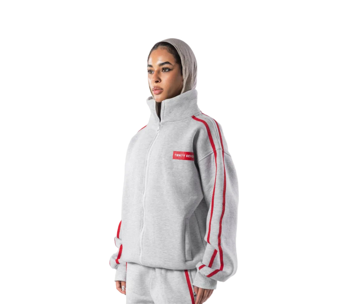 LIGHT GREY MOTION HOODIE