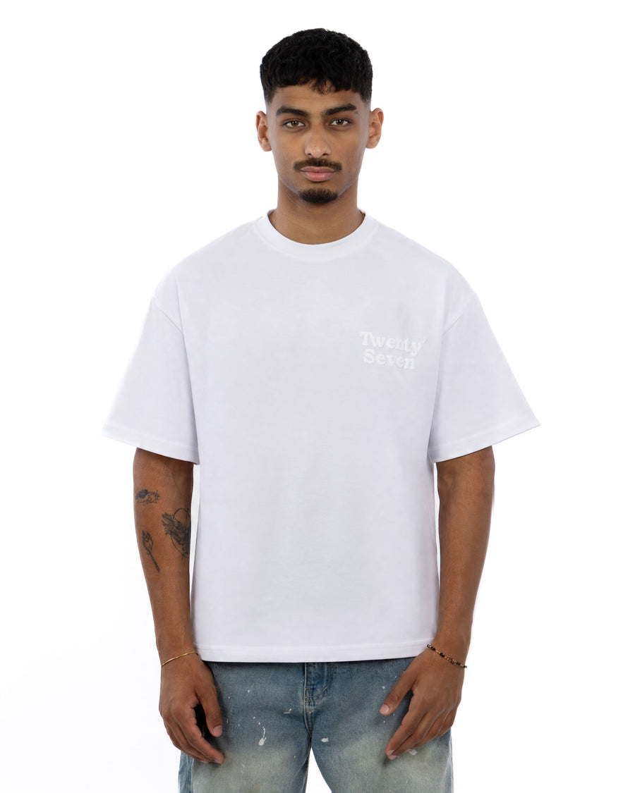 WHITE BASIC TEE
