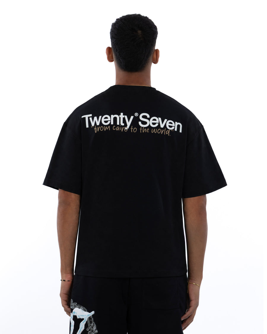 BLACK VII LINE TEE
