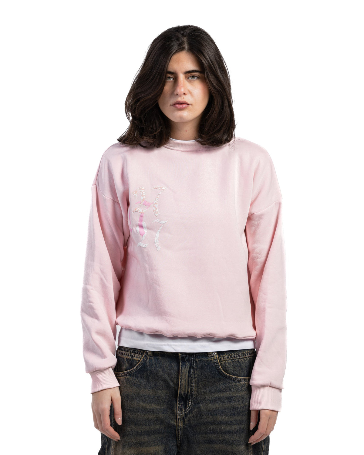 PINK DOUBLE TROUBLE SWEATSHIRT