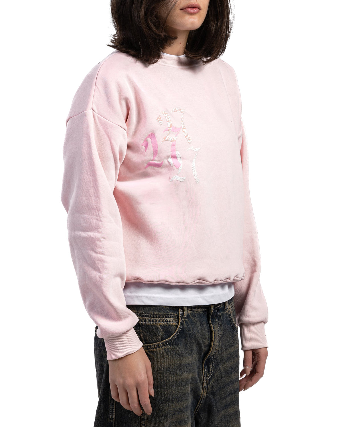 PINK DOUBLE TROUBLE SWEATSHIRT
