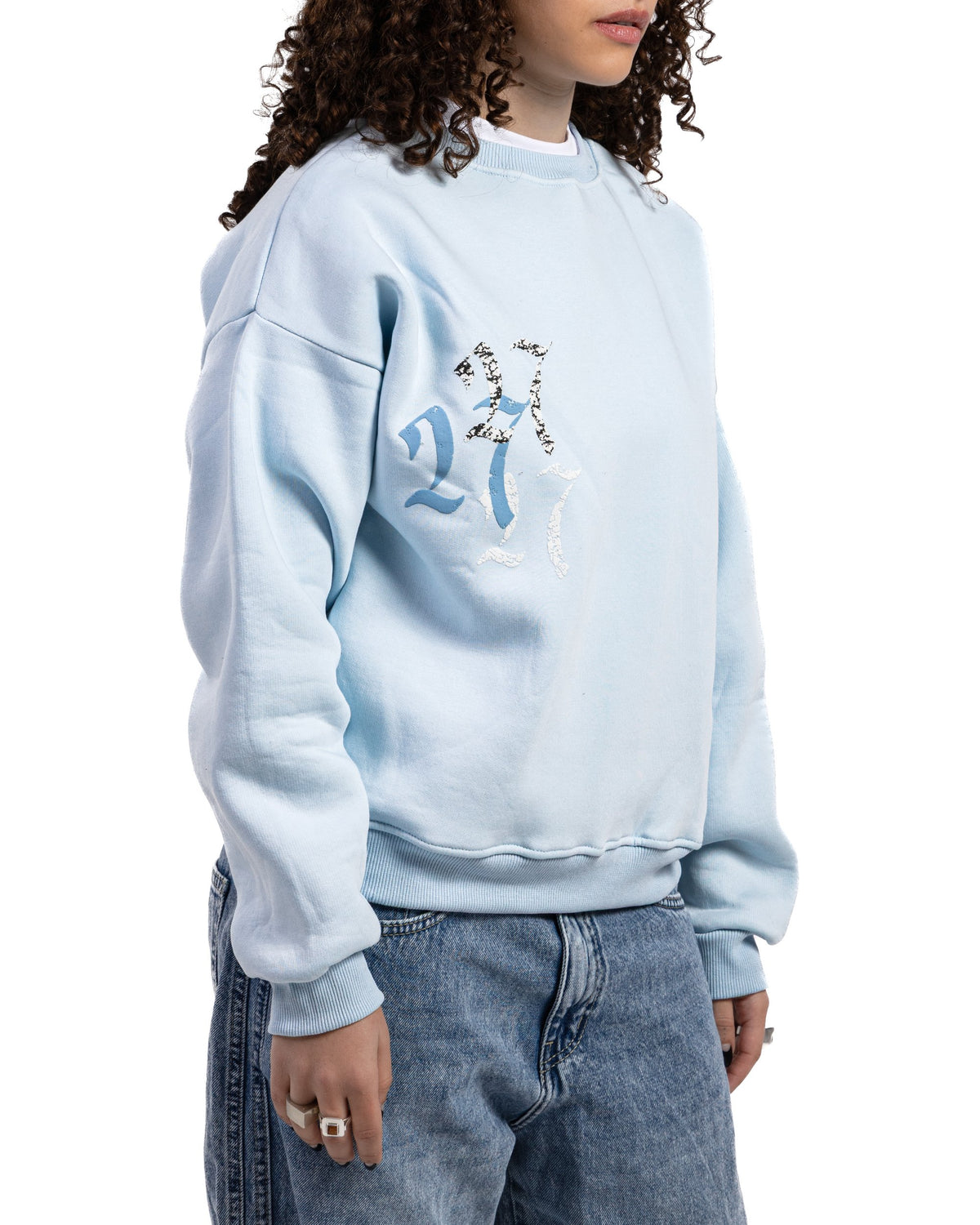BABY BLUE DOUBLE TROUBLE SWEATSHIRT