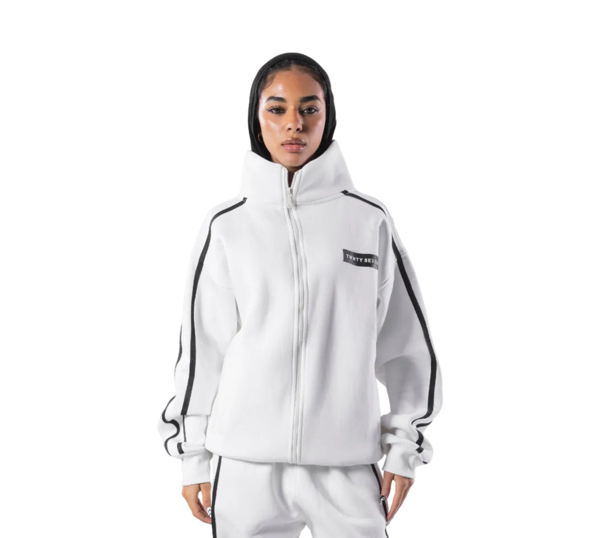WHITE MOTION HOODIE