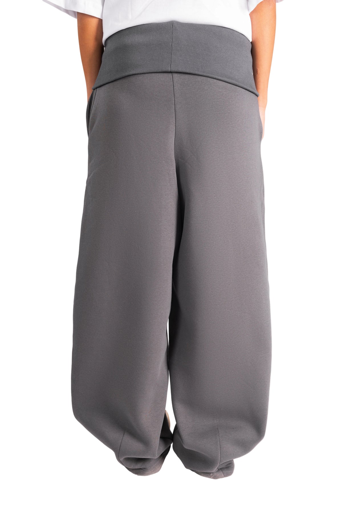 CHARCOAL FOLDED SWEATPANTS