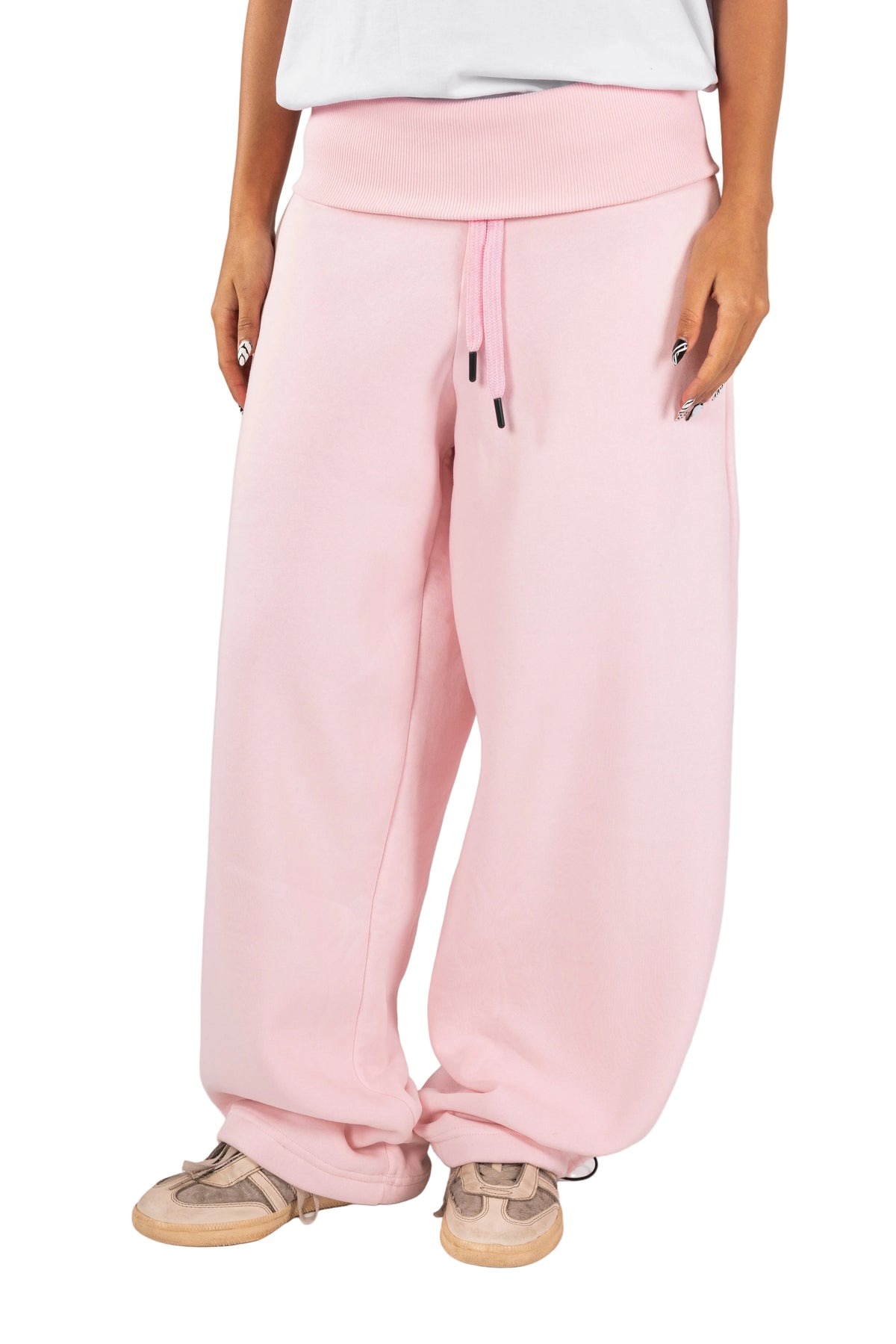 BUBBLEGUM FOLDED SWEATPANTS