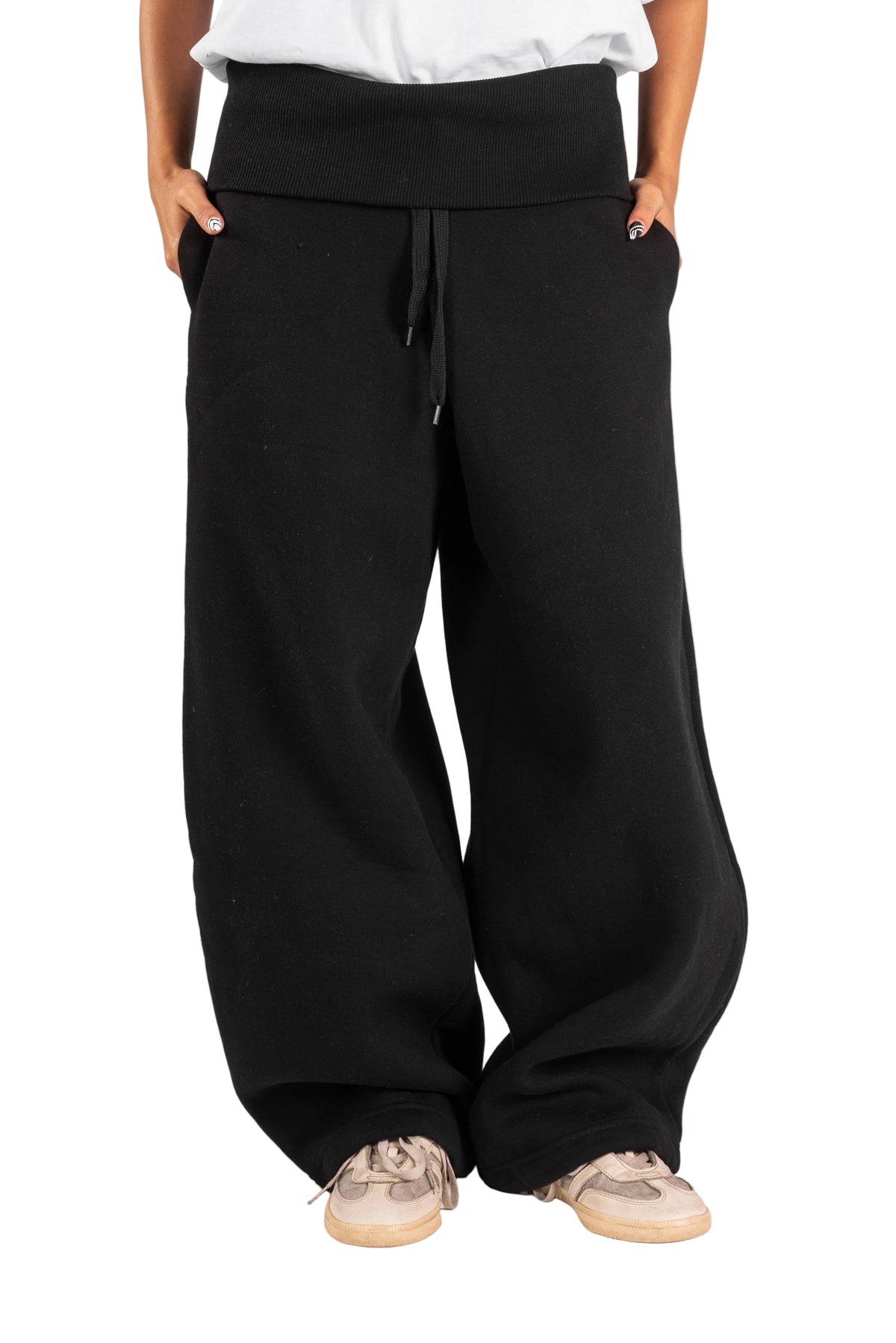 NOIR FOLDED SWEATPANTS