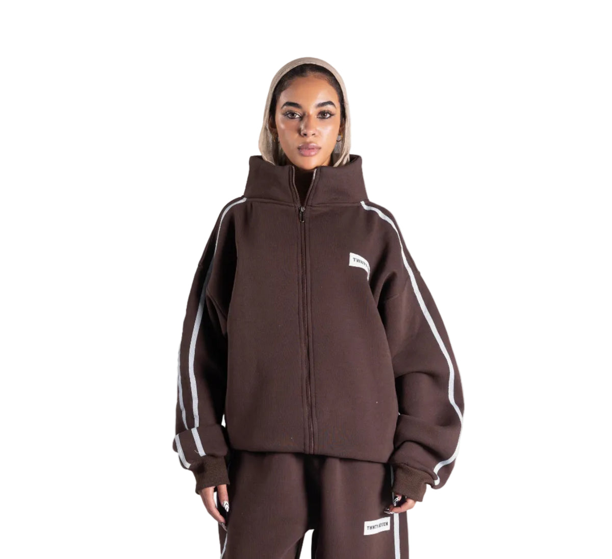 BROWN MOTION HOODIE