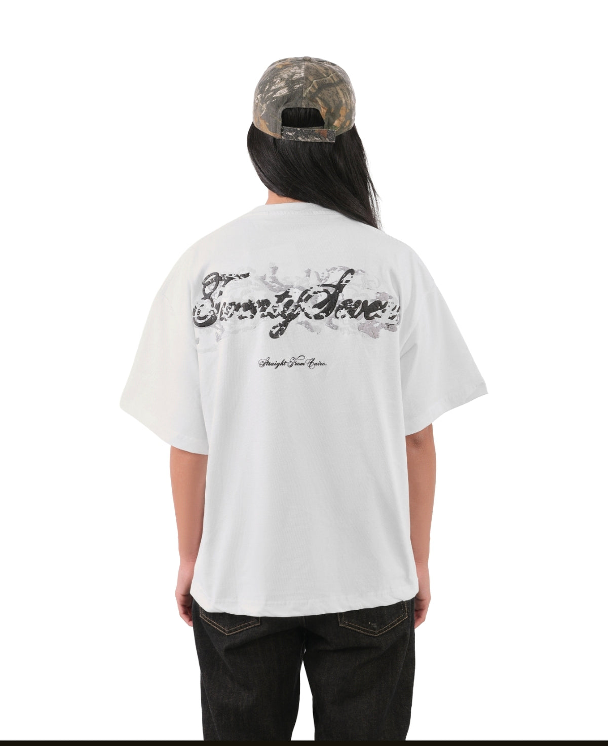 CRUSHED TYPE WHITE TEE